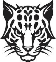Epic Intrigue Vector Ocelot Symbol Elegant Grace Ocelot Logo in Black