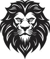 Fierce Guardian Lion Icon Design Roaring Majesty Black Lion Vector Emblem