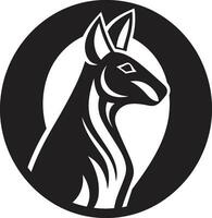 canguro salto emblema canguro encuentro logo vector