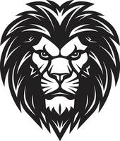 Majestic Obsidian Lion Logo in Vector Vector Valor in Black Lion Insignia