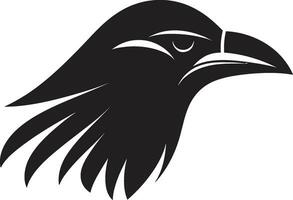 agraciado cuervo vector diseño cuervo silueta minimalista símbolo