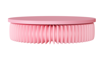 rose podium sur transparent Contexte. élégant étape pour produit, cosmétique présentation. moderne moquer en haut. piédestal ou Plate-forme pour beauté des produits. vide scène. 3d le rendu. png