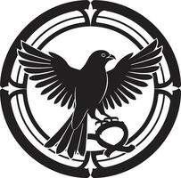 Raptors Prowess Vector Aerial Elegance Vector Predator Symbol Dark Delight