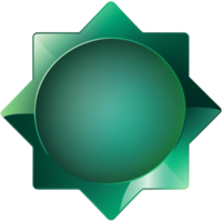 green empty label icon. AI Generative png