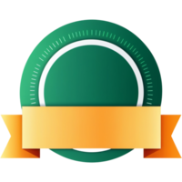 green empty label icon. AI Generative png