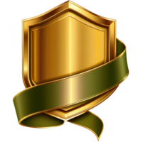 Luxury golden empty badge. AI Generative png