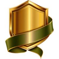 luxe d'or vide badge. ai génératif png