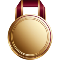 Gold maroon empty label icon. AI Generative png