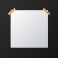 blank paper on a black background vector