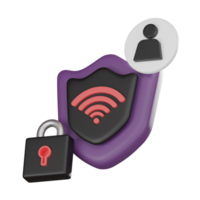 vpn serviço 3dicon. seguro rede conexão e privacidade proteção3d renderizar. png