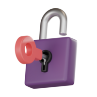 Digital Cyber Security Icon in Online Protection Symbol 3d render. png