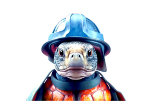 grappig schildpad 3d ai gegenereerd png