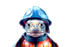 komisch Schildkröte 3d ai generiert png