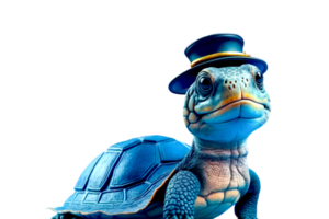 komisch Schildkröte 3d ai generiert png