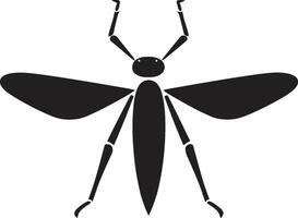 elegante mosquito Insignia ilustración geométrico mosquito simbólico diseño vector