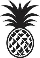 Sleek Pineapple Profile Bold Pineapple Symbolism vector