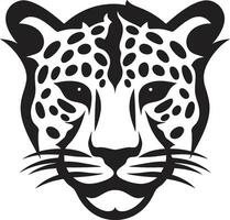 Monochromatic Prowling Speedster Vectorized Cheetah Iconic Minimalism vector