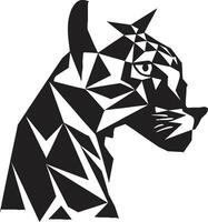 Contemporary Panther in the Shadows Minimalistic Feline Majesty vector