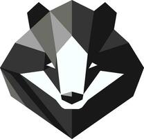 Mysterious Badger Badge Badger Kingdom Mark vector