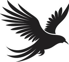 Condor Crest Icon Crow in Flight Emblem vector