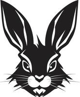 Rabbit Silhouette Mark of Excellence Black Rabbit Symbolic Insignia vector