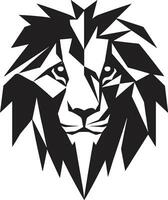 Elegant Dominance Black Vector Lion Design Hunting Majesty Lion Icon Emblem