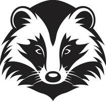 Fierce Badger Badge Badger Crest Design vector