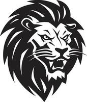 Pouncing Grace Black Lion Icon Emblem Excellence Sleek Sovereign The Untamed Majesty of Lion Logo vector