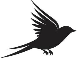 majestuoso grua símbolo halcón peregrino en silueta vector