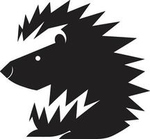 Graceful Porcupine Vector Badge Minimalistic Porcupine Quill