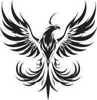 Noir Phoenix Heraldry Firebird of the Eclipse vector