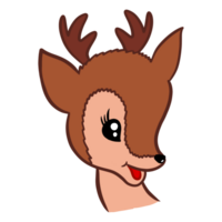 Cute Baby Reindeer Cartoon png