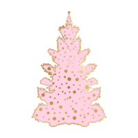 roze en goud wijnoogst Kerstmis boom png