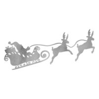 Santa Claus Riding In A Sleigh With Reindeers png