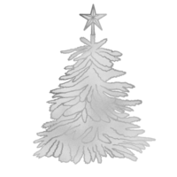 plata metálico Navidad árbol png