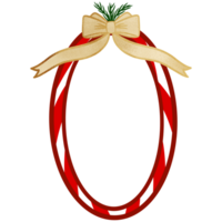Candy Cane Christmas Oval Frame png