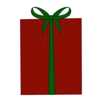 Christmas Present Tied With Green Bow png