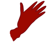 Woman Hand Wearing Red Christmas Glove png