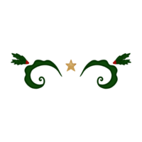 Star Christmas Frame Decorations png