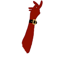 Woman Arm Wearing Christmas Glove png