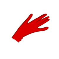 Woman's Hand Wearing Christmas Glove png