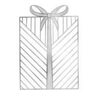 Silver Christmas Present Outline png