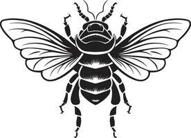 Sculpted Melody Black Cicada Logo in Monochrome Monochromatic Serenity Cicada Symbol in Natures Chorus vector