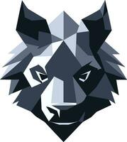 zumbido con estilo moderno hiena icono elegante carnívoro en oscuridad logo diseño vector