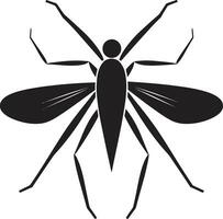 Artistic Mosquito Emblem Futuristic Mosquito Iconography vector