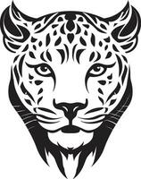 Artistic Panther Profile Sleek and Abstract Cheetah Design vector