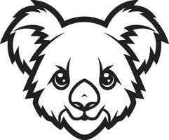 Koalas Fluff and Eucalyptus Emblem Minimalistic Avian Elegance in Vector Art