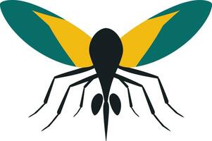 elegante mosquito emblema mosquito gráfico símbolo vector