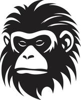 Baboon Face Vector Symbol Primate Mascot Design