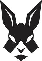 Stylish Rabbit Icon of Distinction Vintage Black Rabbit Vector